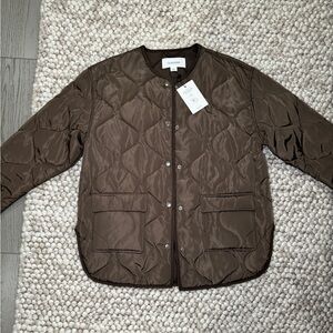 Glassons - Brown Waterproof Quilted Jacket Size S